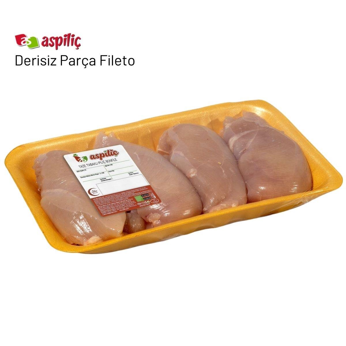 As Piliç Tabaklı Tavuk Derisiz Parça Fileto Göğüs (Kg)