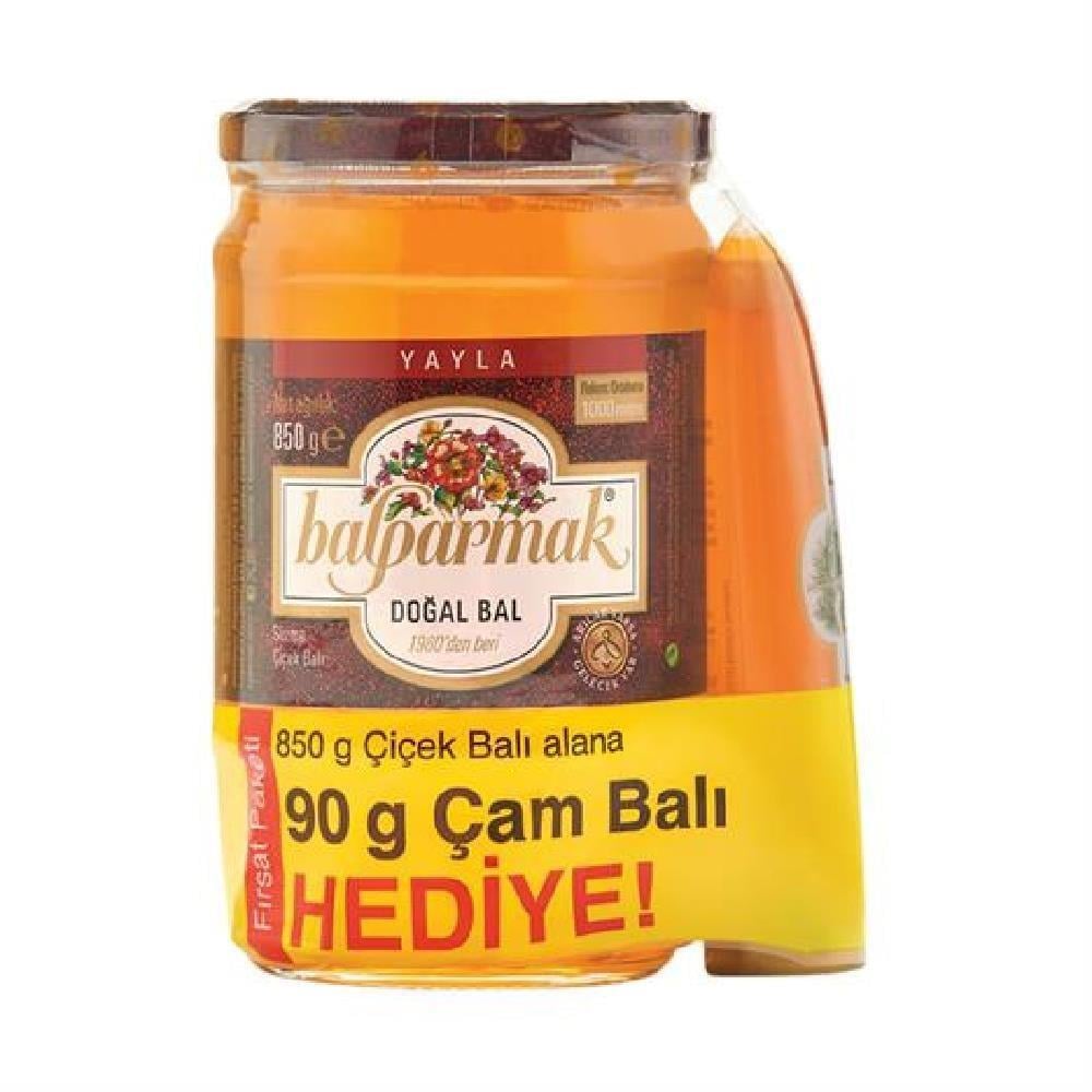 BALPARMAK 850GR ÇİÇEK BALI + 90GR ÇAM BAL HEDİYELİ