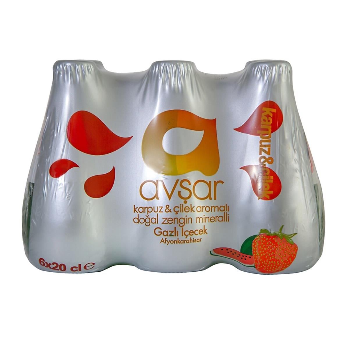 AVSAR 200 ML 6 LI MEYVELI SODA KARPUZ-ÇİLEK