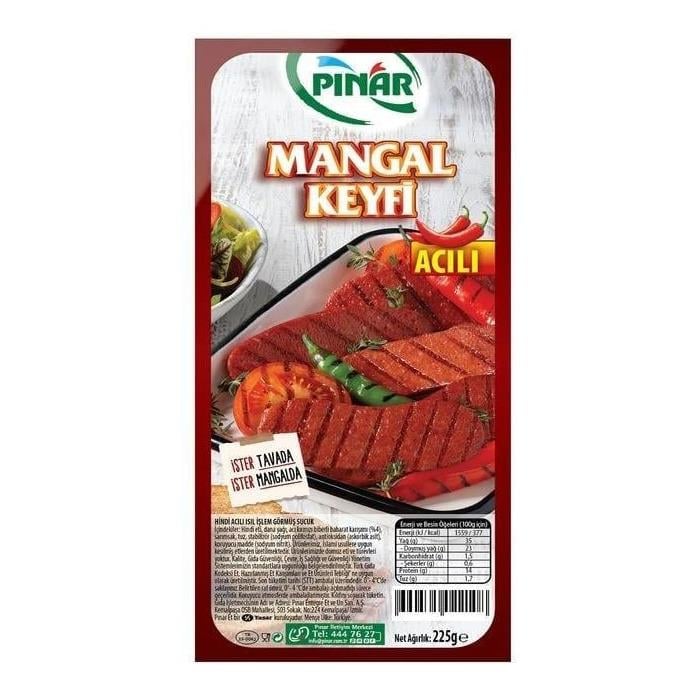 PINAR SUCUK 225 GR ACILI MANGAL KEYFI