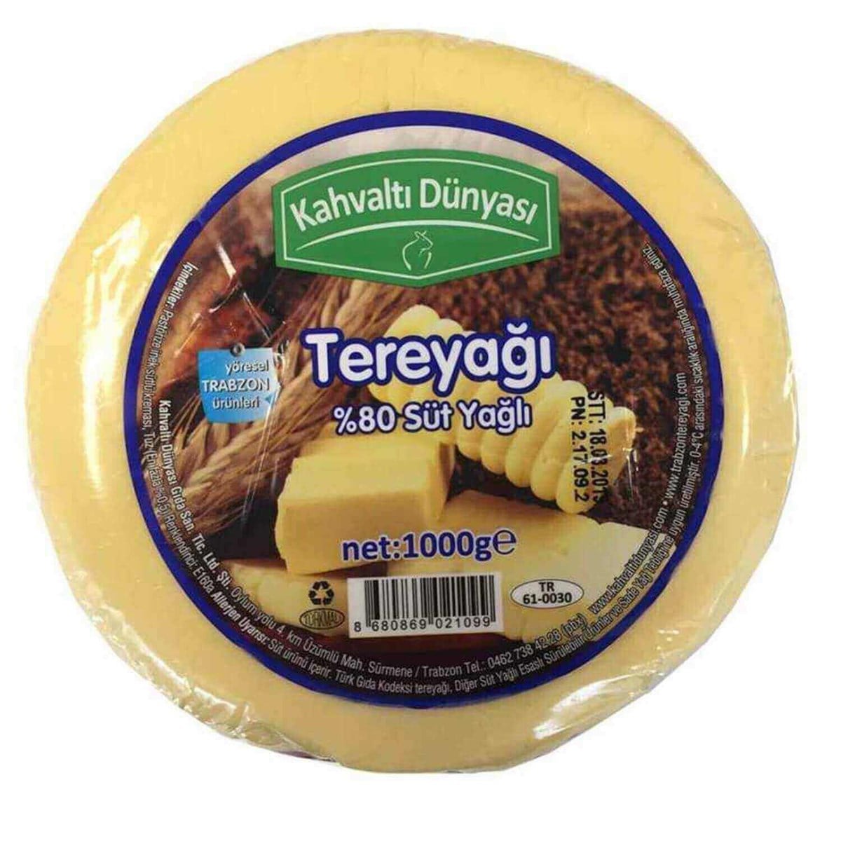 KAHVALTI DÜNYASI TEREYAG 1000 GR 
