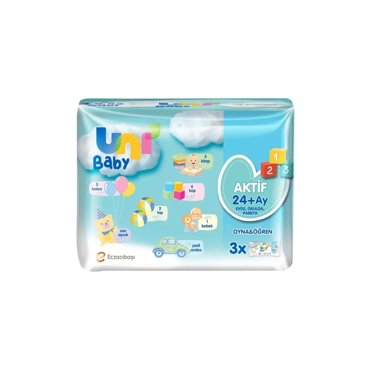 UNI BABY AKTIF OYNA ÖGREN 3*52 1*8