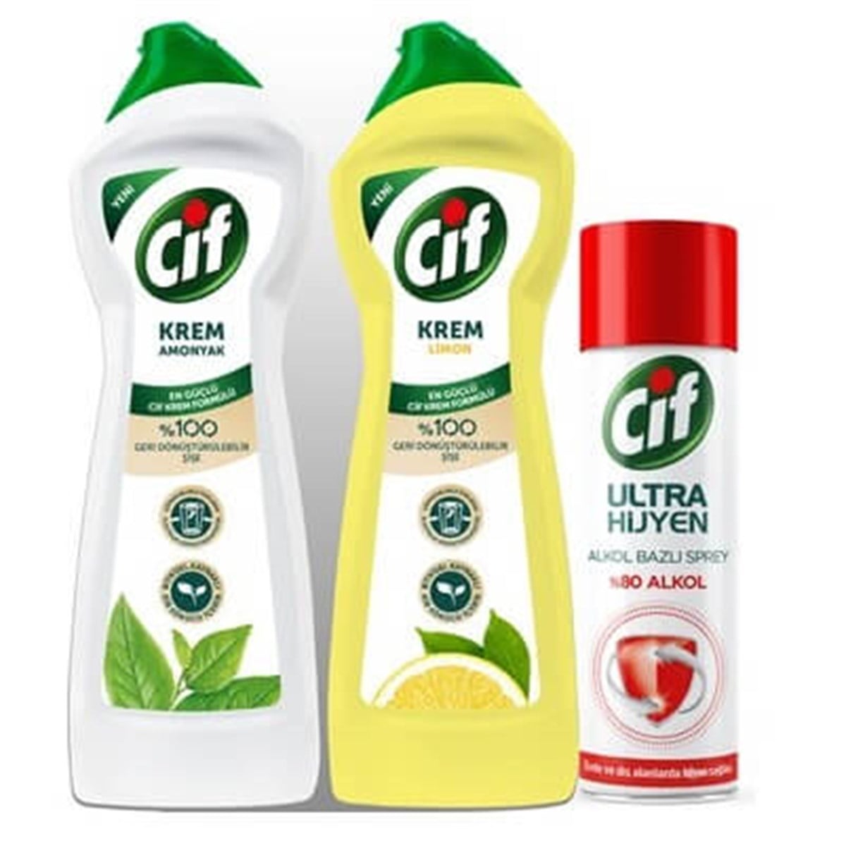 CIF KREM AMONYAK+LIMON 750*2+AEROSOL*6