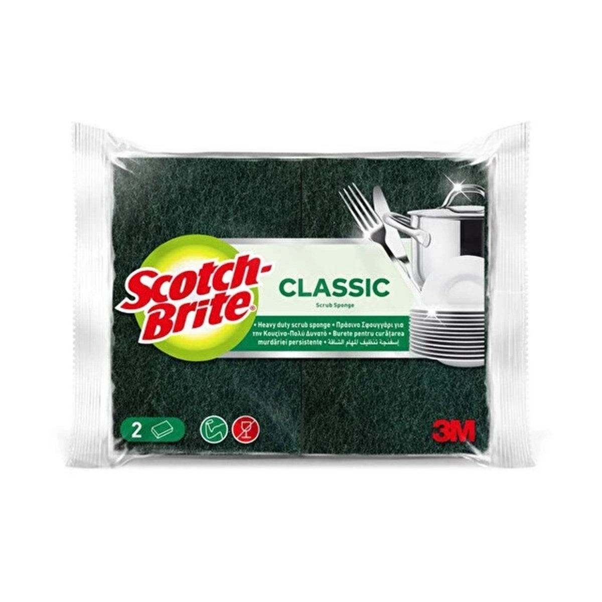 SCOTCH BRITE SÜNGER TIRNAK KOR.2 LI YESIL