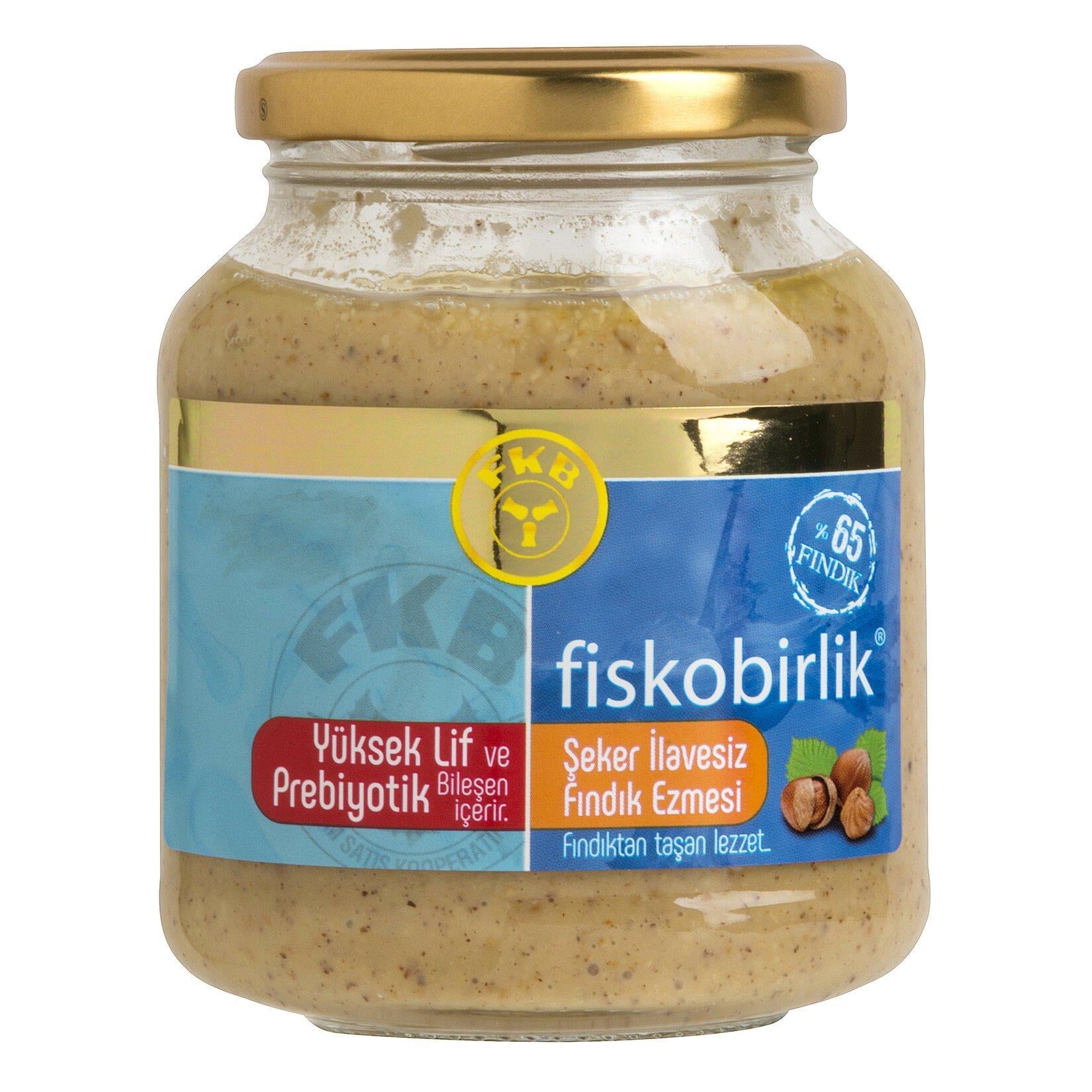 FISKOBIRLIK SEKER ILAVESIZ FINDIK EZMESI 300 GR