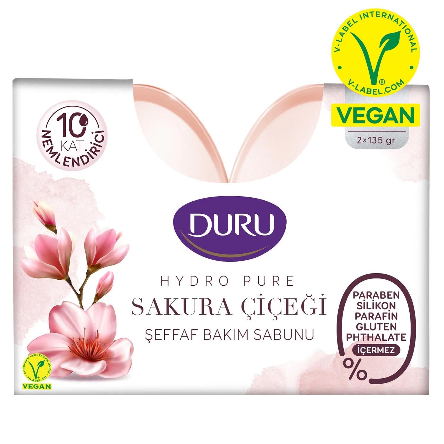 DURU HYDRO PURE SAKURA SABUN 2X135 GR 1*18