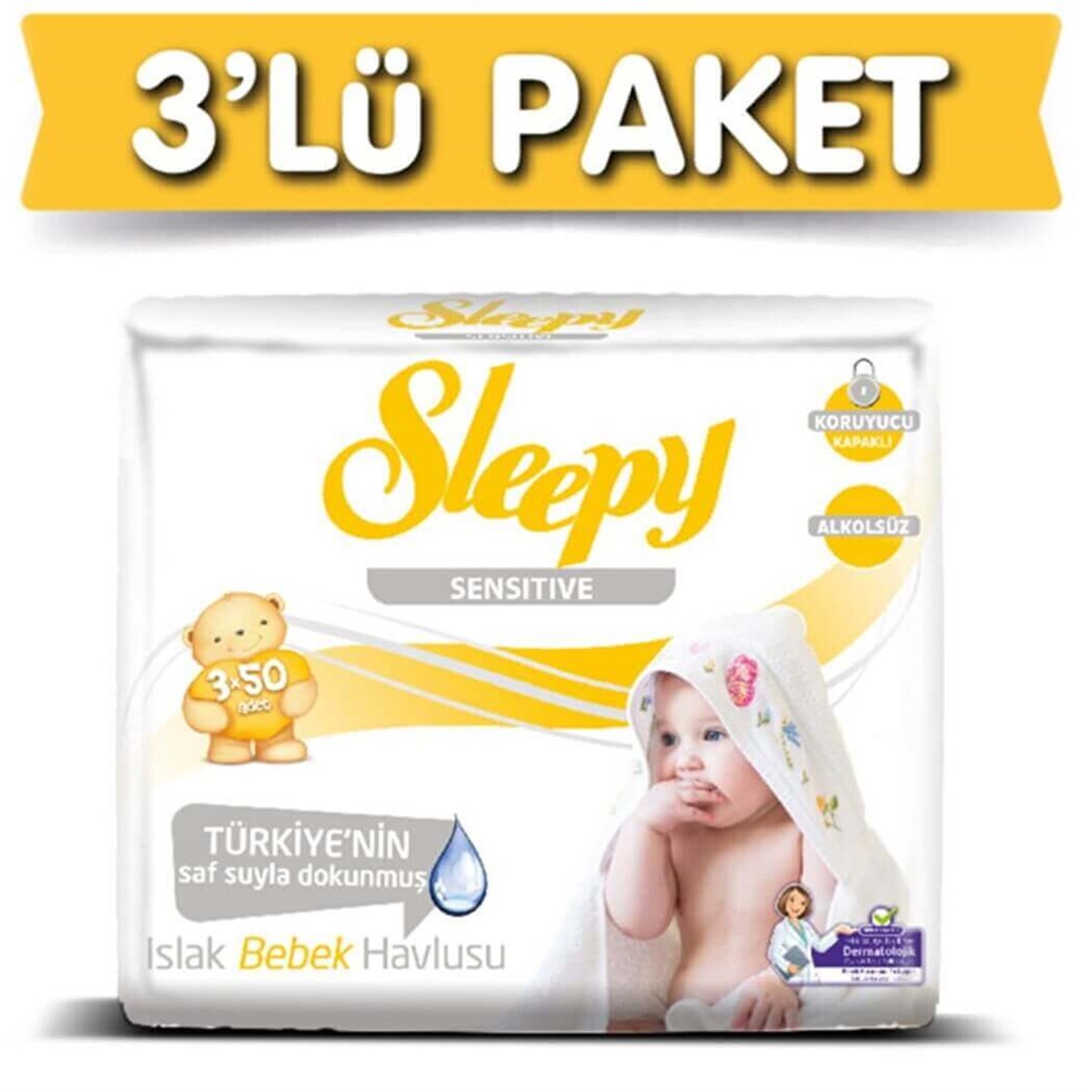 SLEEPY SENSITIVE ISLAK MENDIL 3 X 50 LI