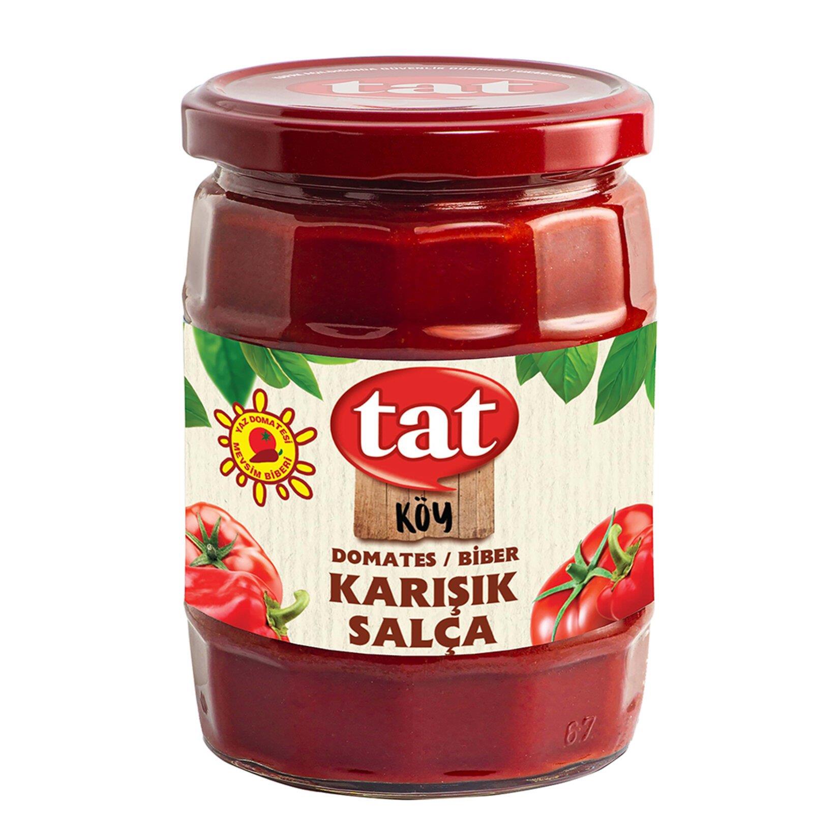 Tat Köy Antep Karışık Salça 560g Domates ve Biber Salçası