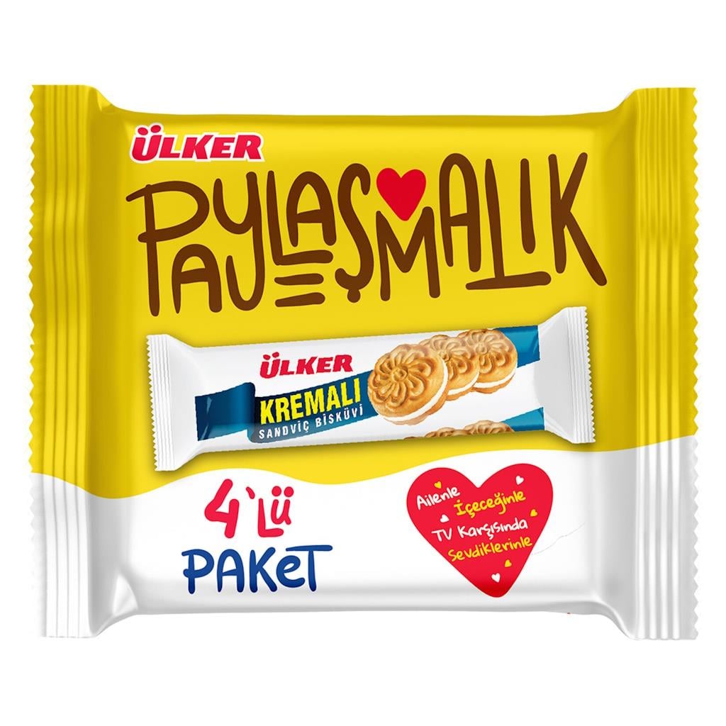 ÜLKER KREMALI BISKÜVİ SADE 4LÜ 244GR KL:1*11