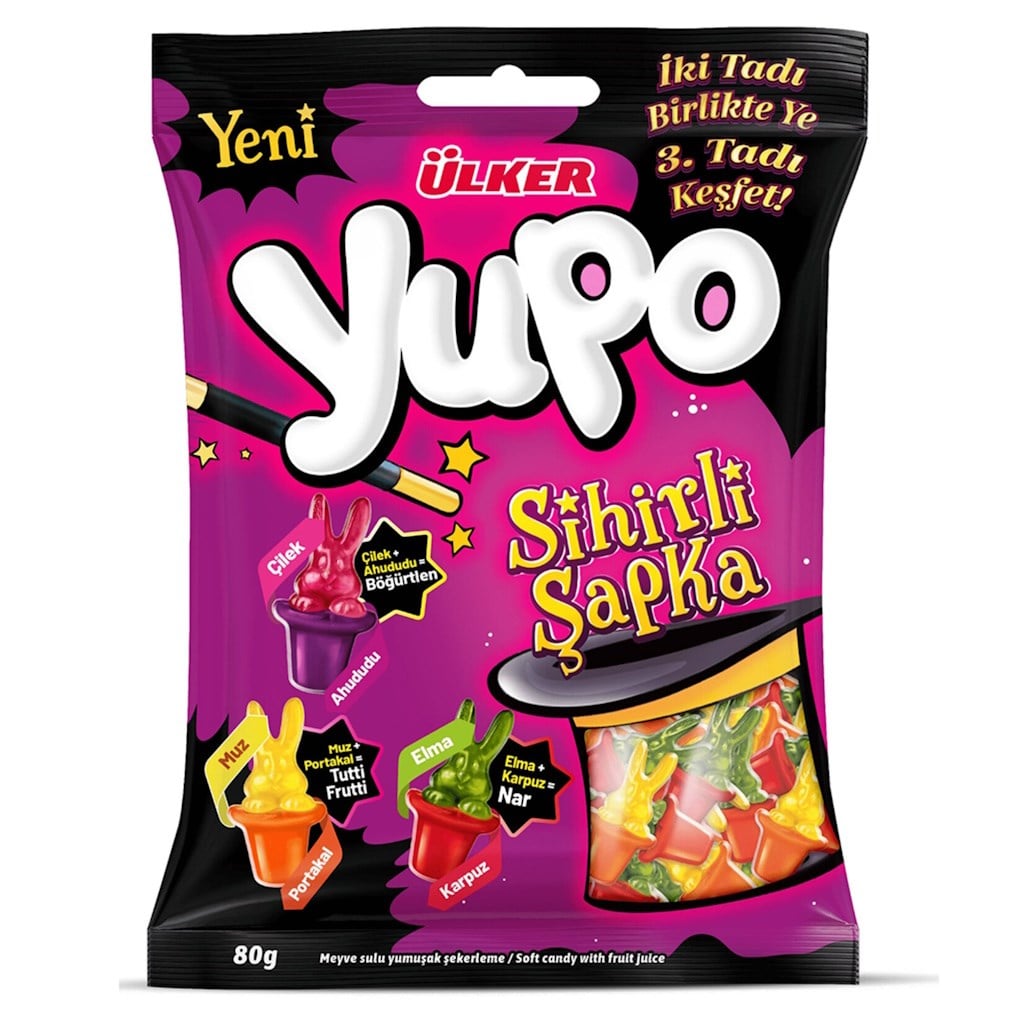 ÜLKER YUPO SİHİRLİ ŞAPKA 80 GR 1*24