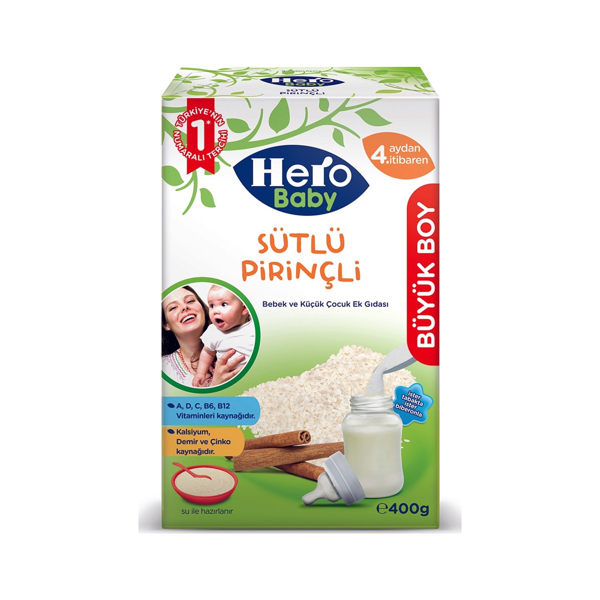 Hero Baby Kaşık Mama 400gr Sütlü Pirinçli