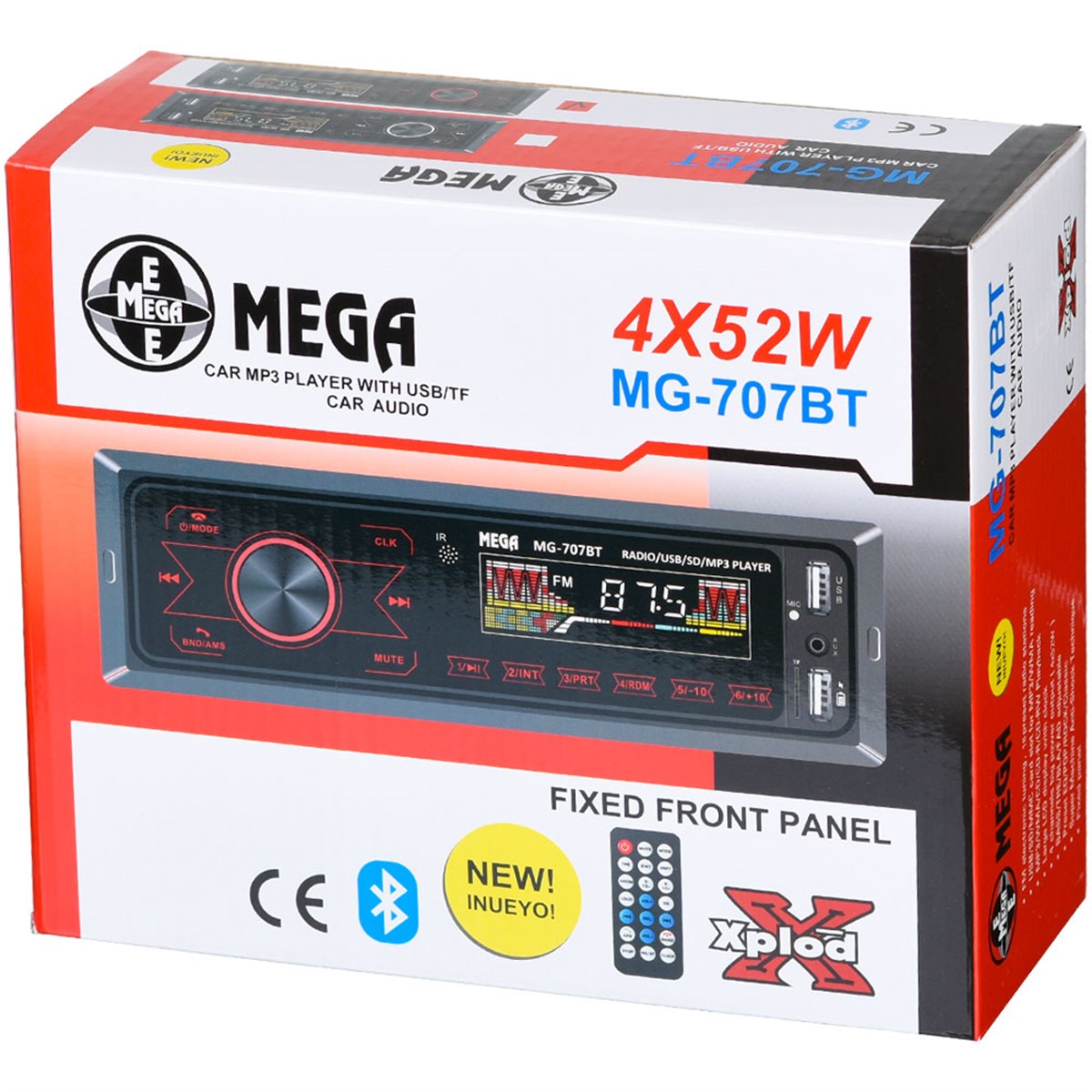 MEGA Bluetooth'lu Çift USB Girişli Oto Teyp MG-707 BT