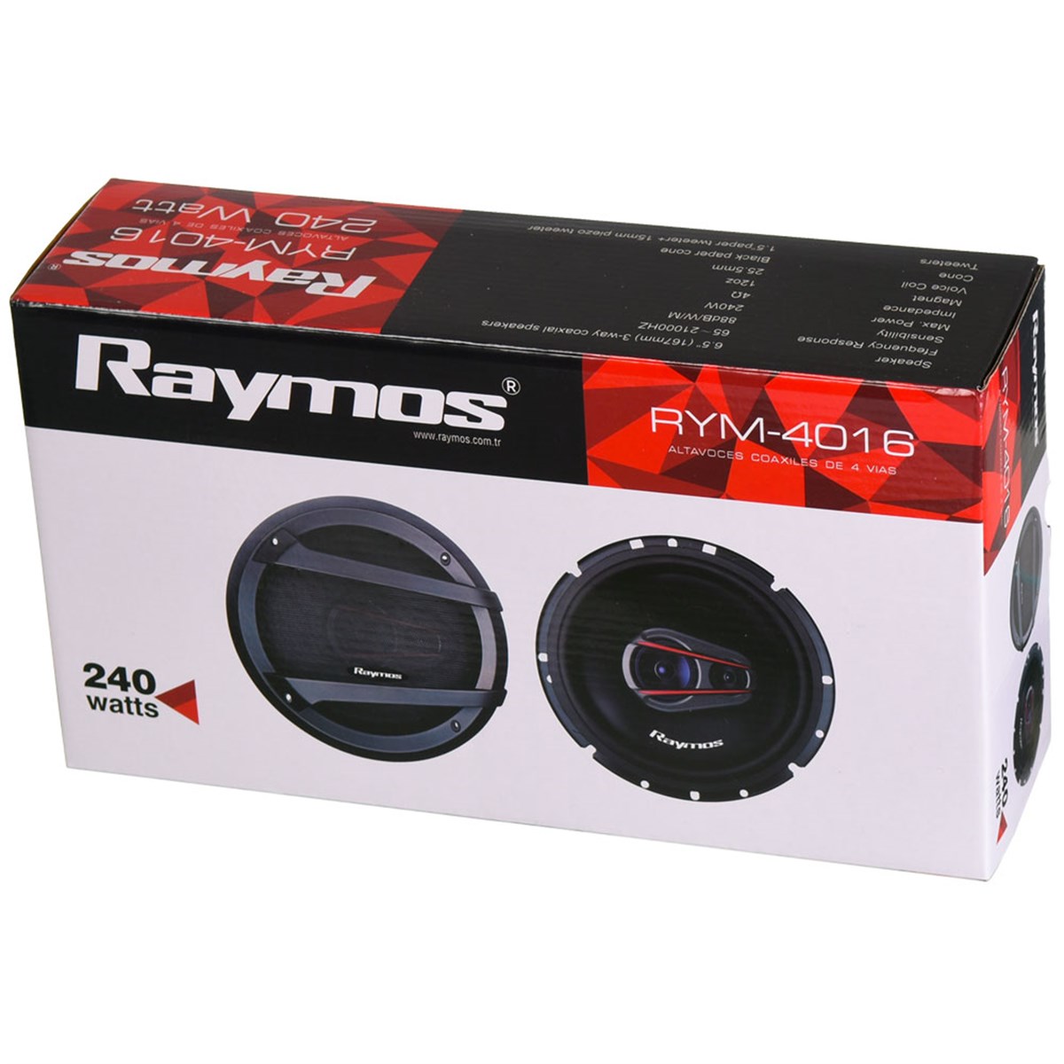 RAYMOS 16 Cm 240W Coaxıal Oto Hoparlör RYM-4016