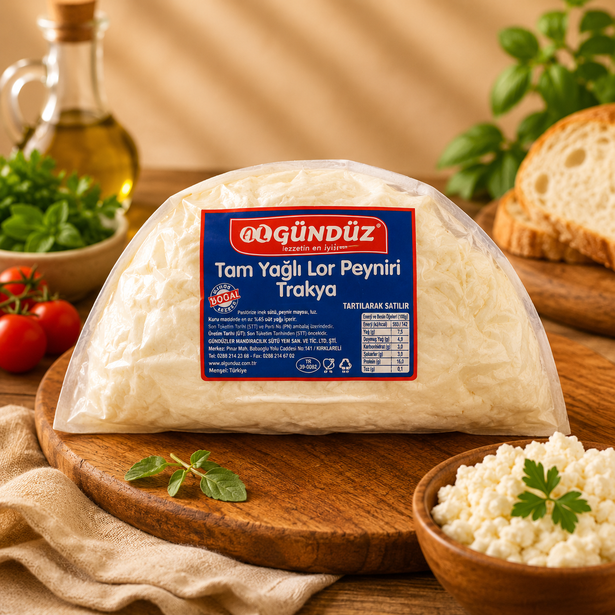 Lor peyniri tam yağlı 1 Kg