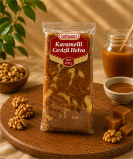 KARAMELLİ CEVİZLİ HELVA 250 GR