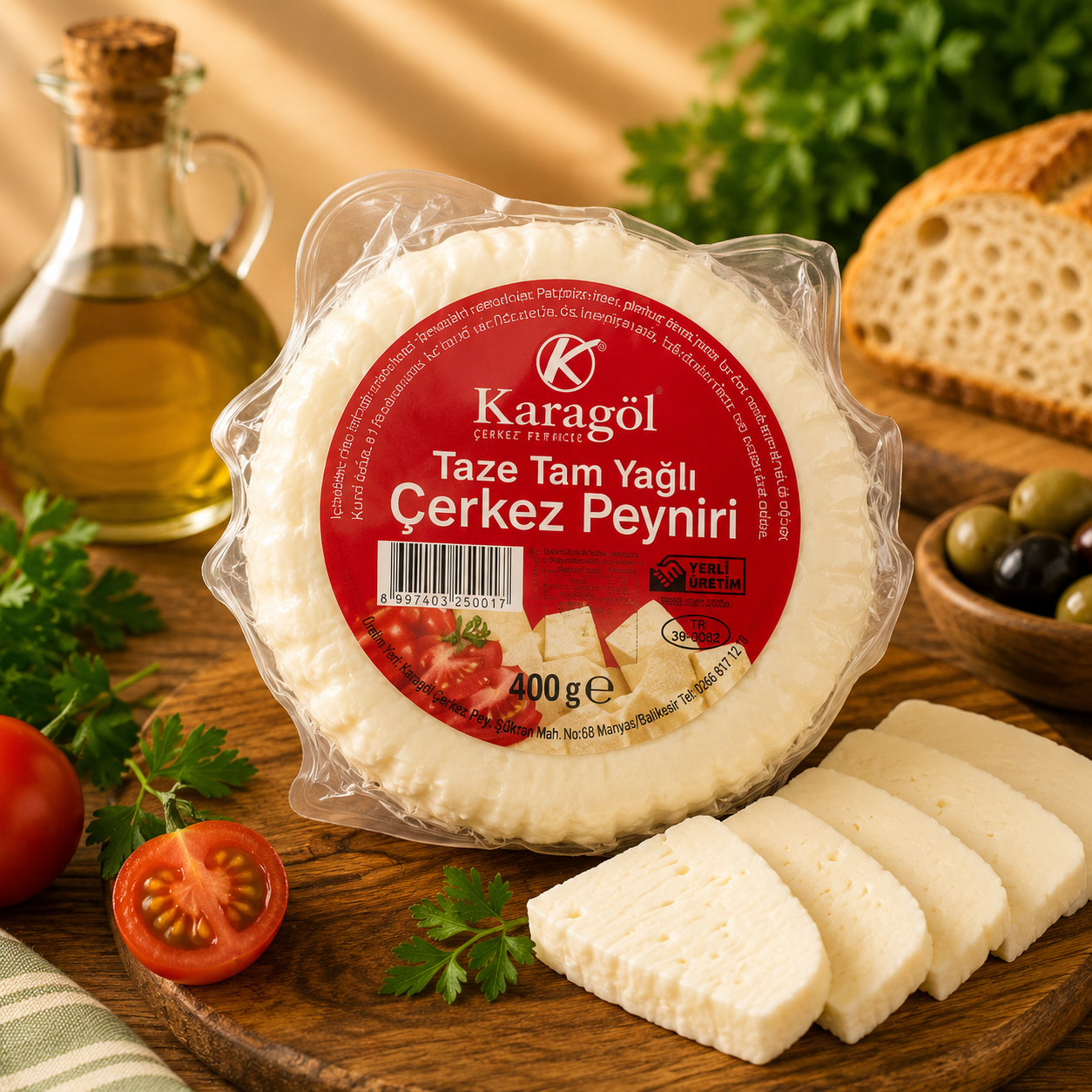 Çerkez Peyniri Tam Yağlı 400 Gr
