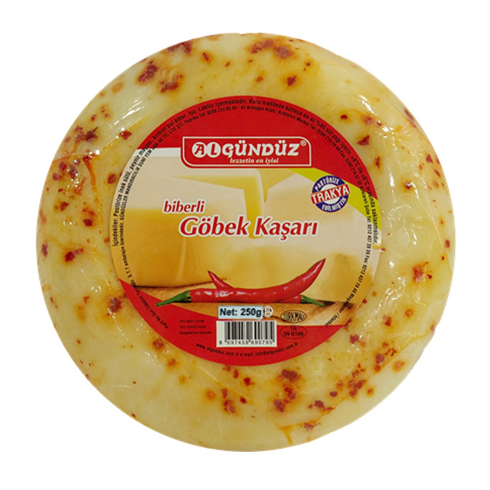 GÖBEK KAŞARI BİBERLİ 500 GR ALGÜNDÜZ