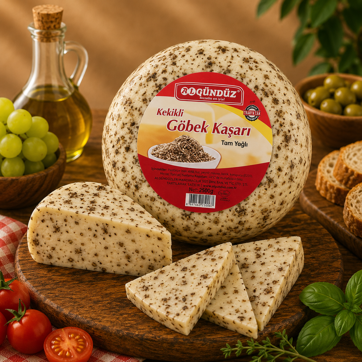 Göbek Kaşarı Kekikli 250 Gr 