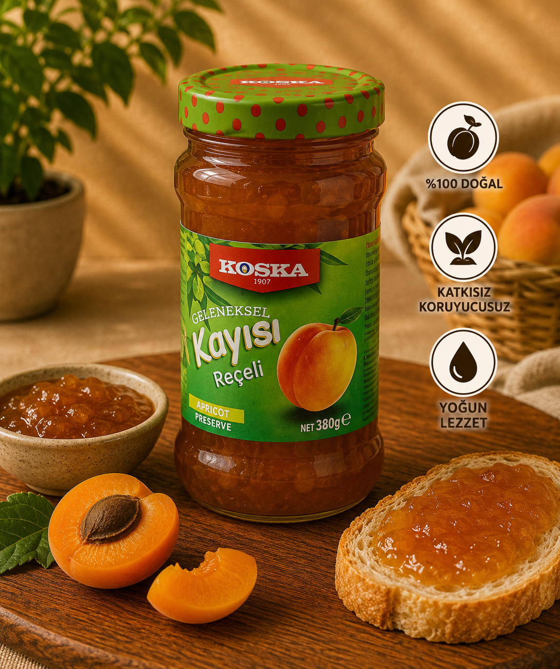 Koska Kayısı Reçeli 380 Gr
