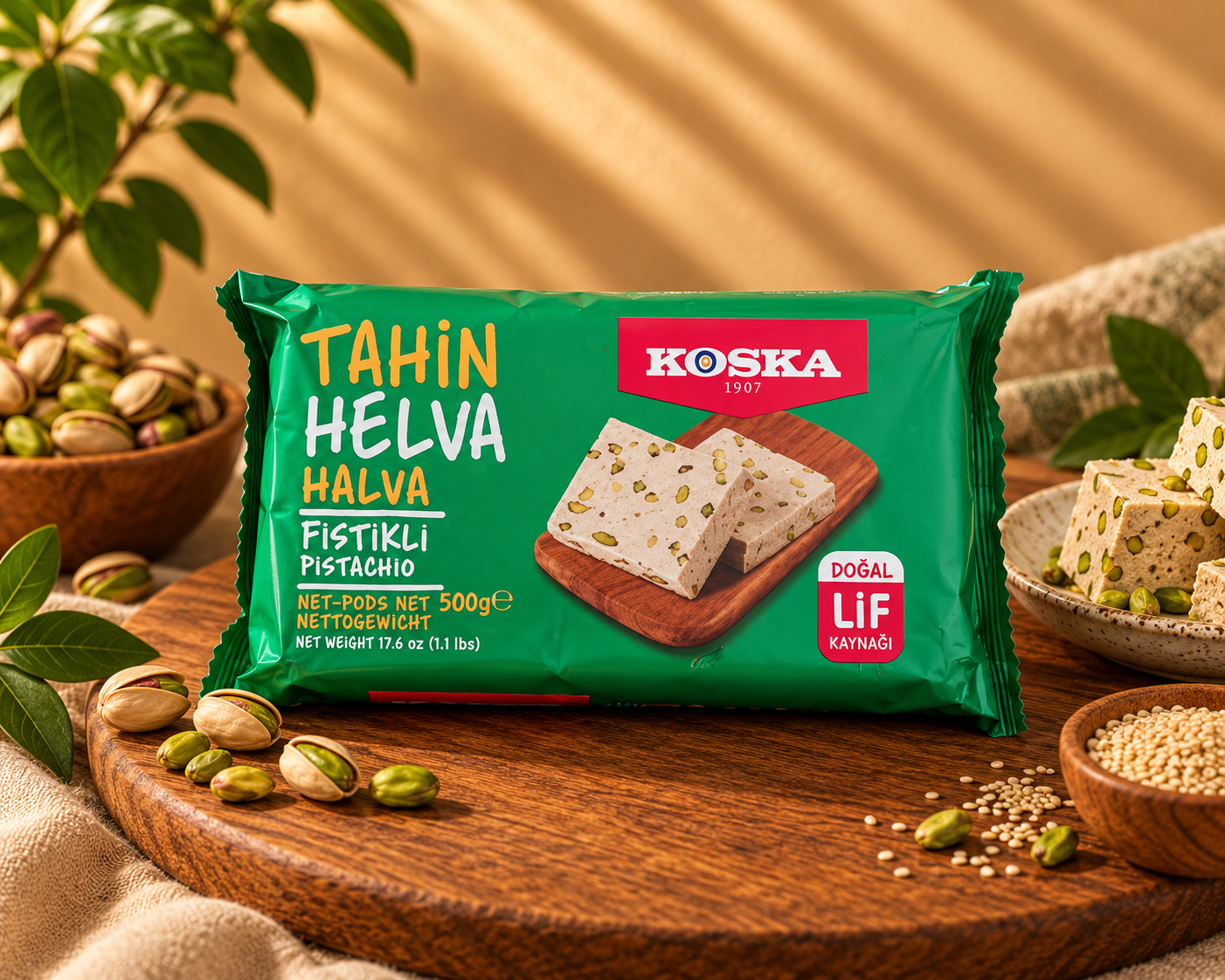 Tahin Fıstıklı Helva 500 Gr
