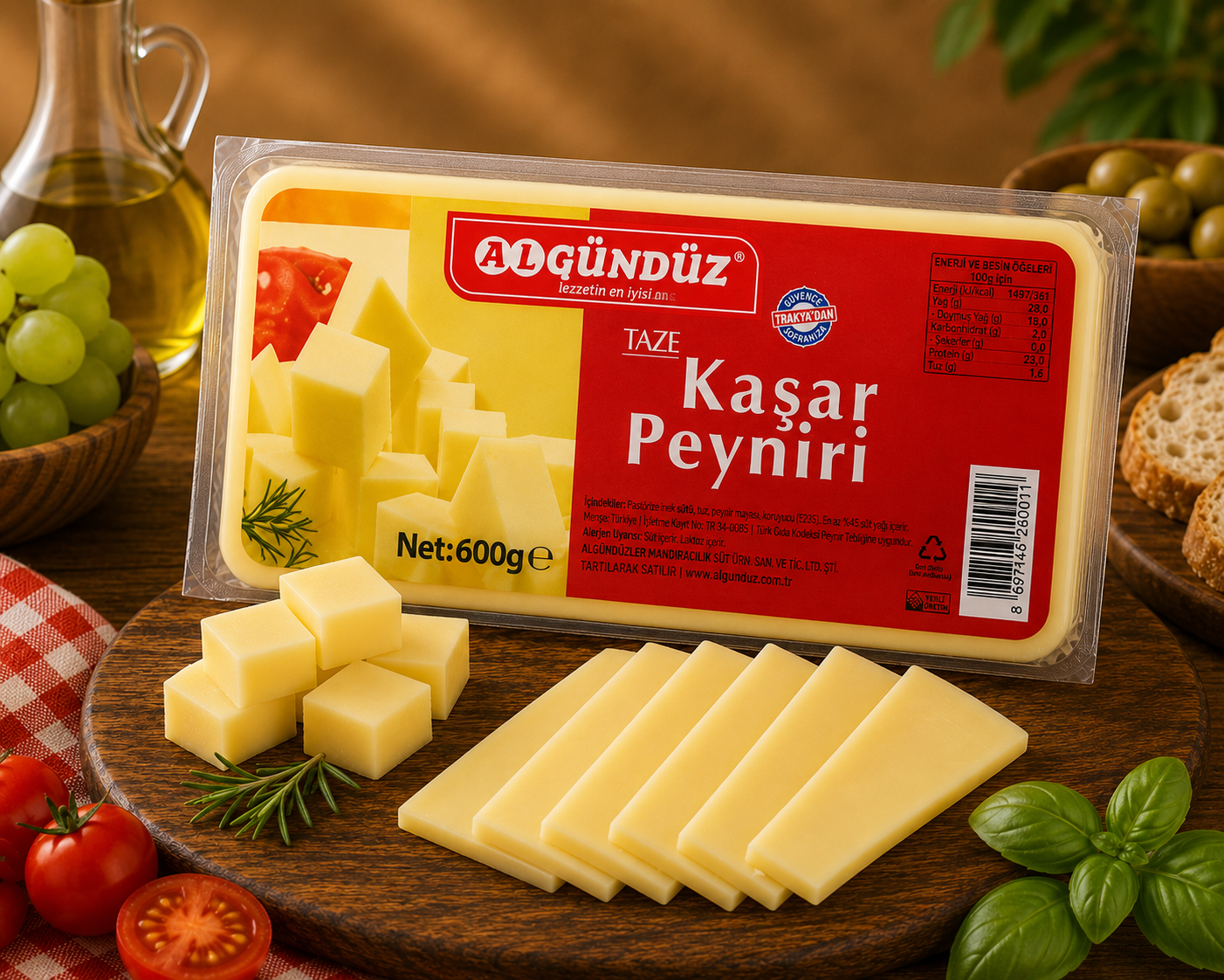 Taze Kaşar 600 Gr