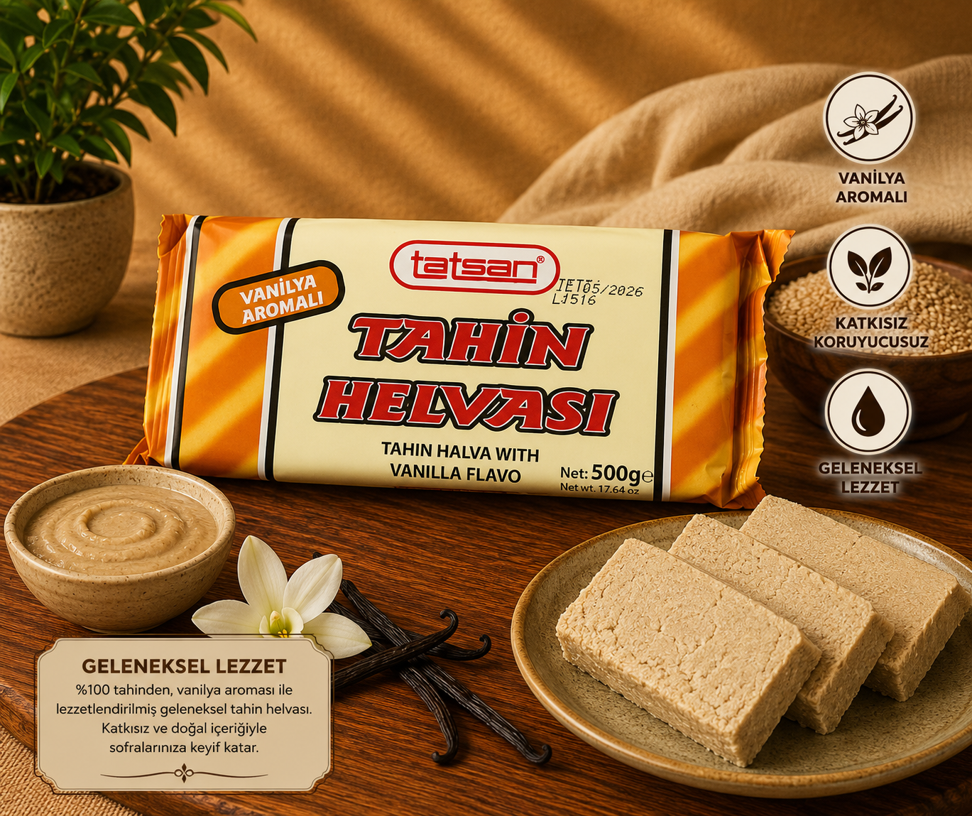 VANİLYALI HELVA  500 GR