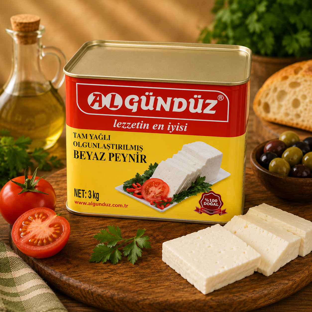 Yumuşak İnek Peyniri  Teneke 3 Kg