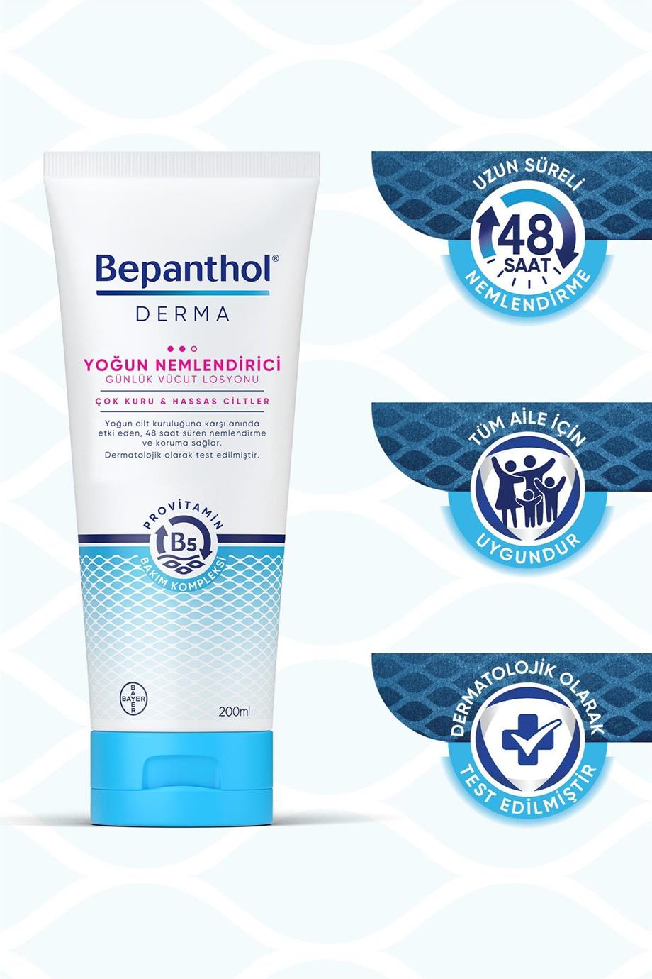 Bepanthol - Bepanthol Derma Yoğun Nemlendirici Günlük Vücut Losyonu 200 Ml Çok Kuru ve Hassas Ciltler