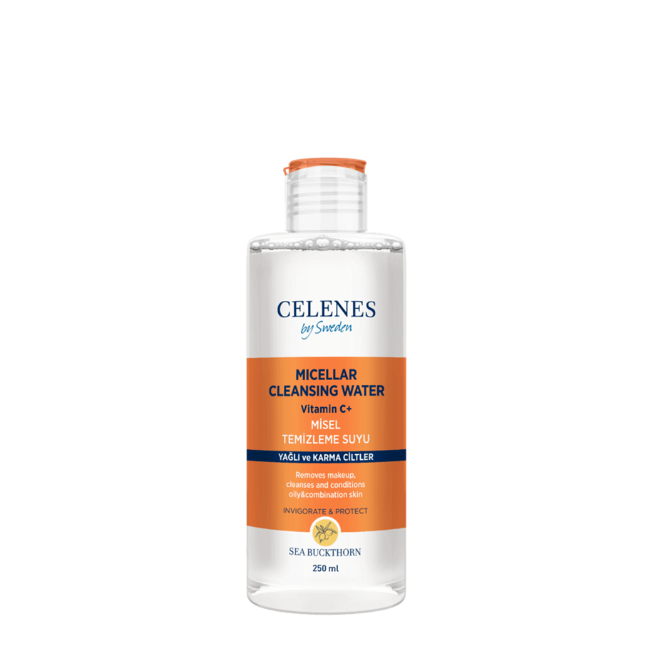 Celenes By Sweden - CELENES MAKYAJ TEMİZLEME SUYU VİTAMİN C YAĞLI/KARMA CİLTLER 250 ML