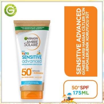 Garnier - Garnier Ambre Solaire Sensitive Advanced Çocuk Hipoalerjenik SPF50+ Güneş Koruyucu Süt 175ml