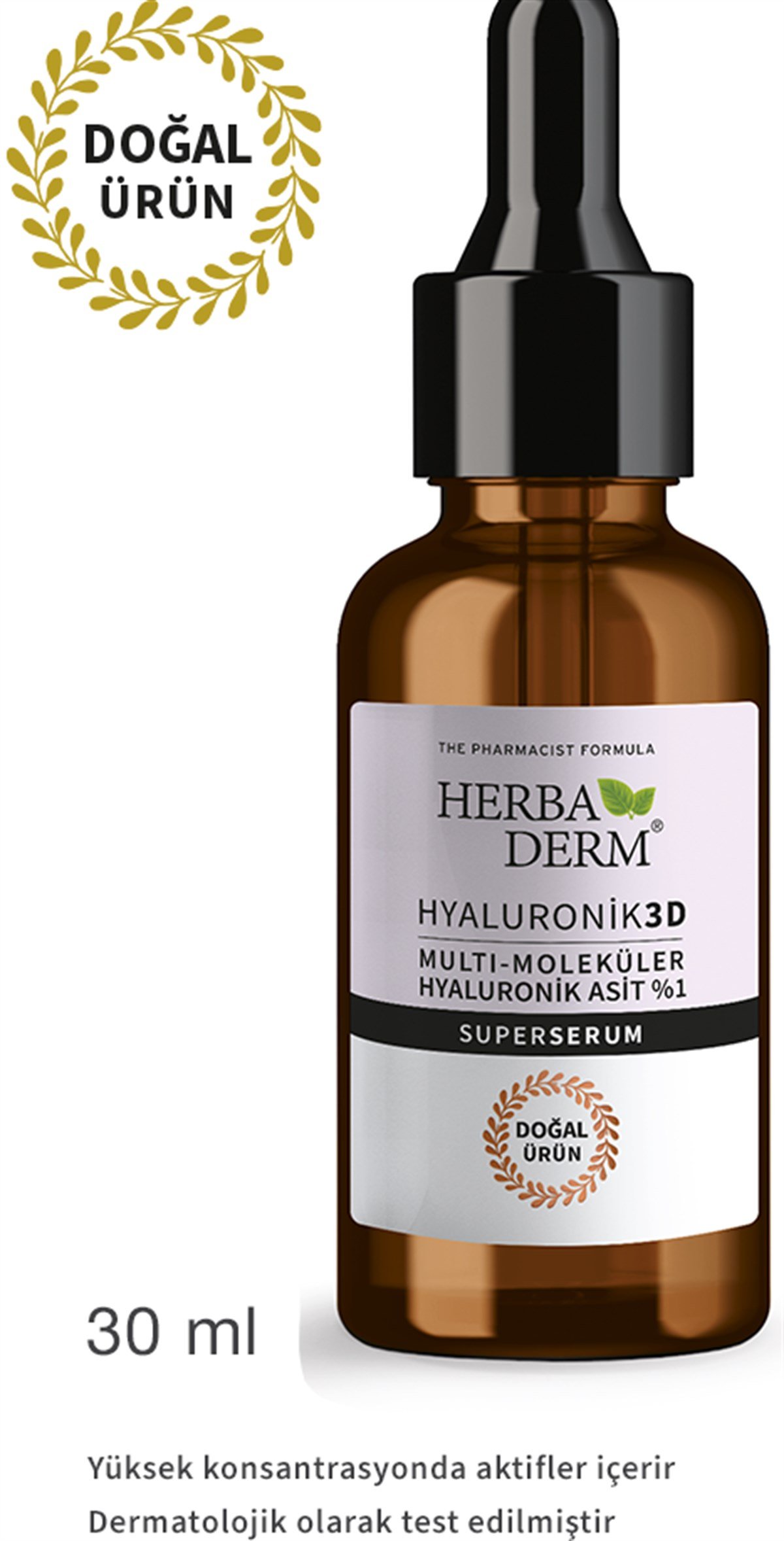 HERBADERM SERUM HYALURONIK 3D MULTI-MOLEKÜLER HYALURONİK ASİT %1 30 ML