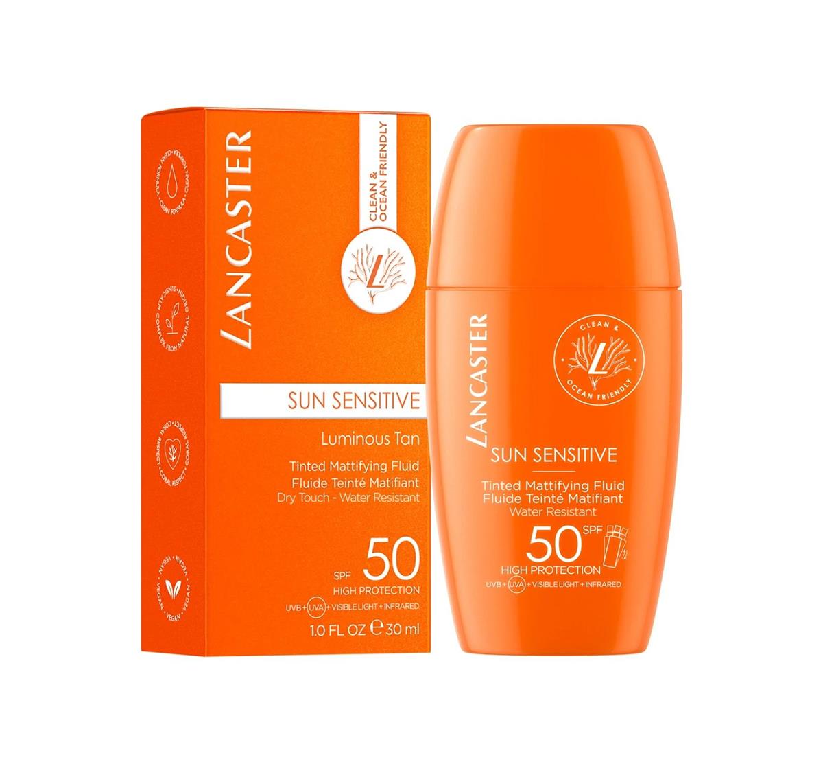 LANCASTER - LANCASTER SUN SENSITIVE TINTED MATTIFYING FLUID SPF50 30 ML