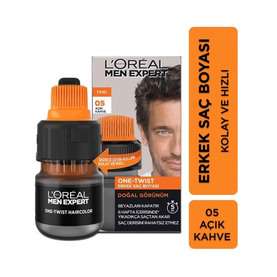 Loreal Paris Men Expert One-Twist Erkek Saç Boyası Açık Kahve 05