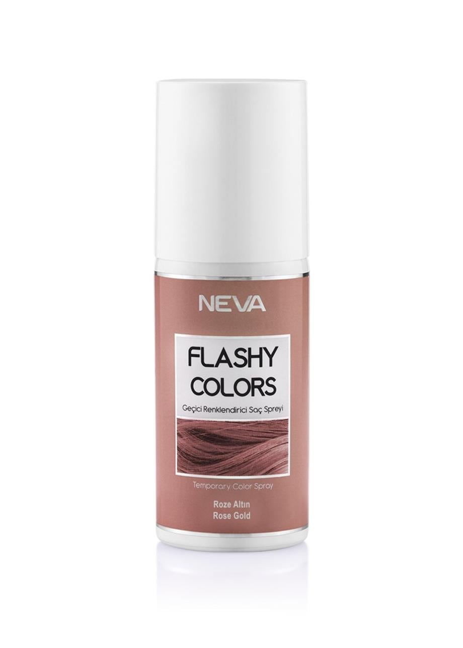 Neva - Neva Flashy Colors Geçici Renk Saç Spreyi - Roze Altın 75 Ml