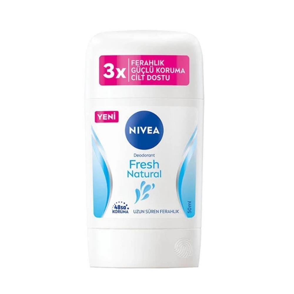 Nivea - Nivea Fresh Natural Kadın Stick Roll-On Deodorant 50 Ml