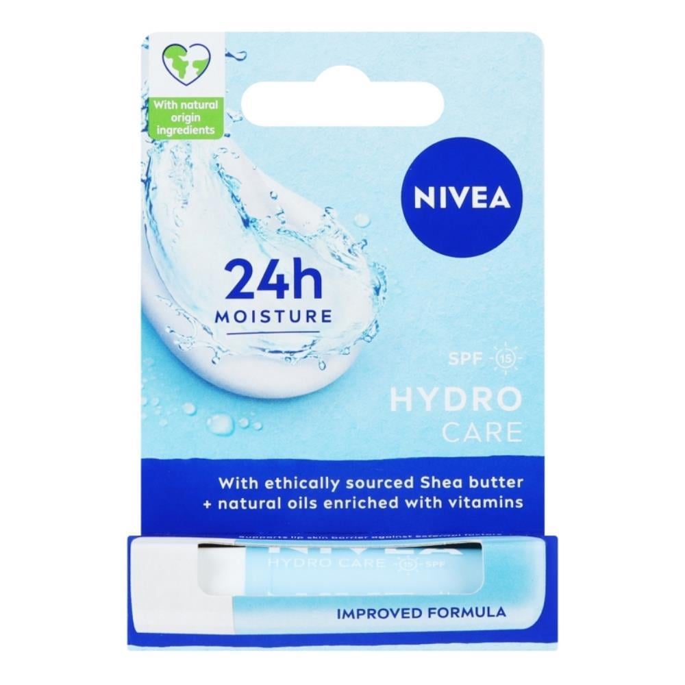 Nivea - Nivea Hydro Care Renksiz Dudak Bakım Kremi 4.8 Gr