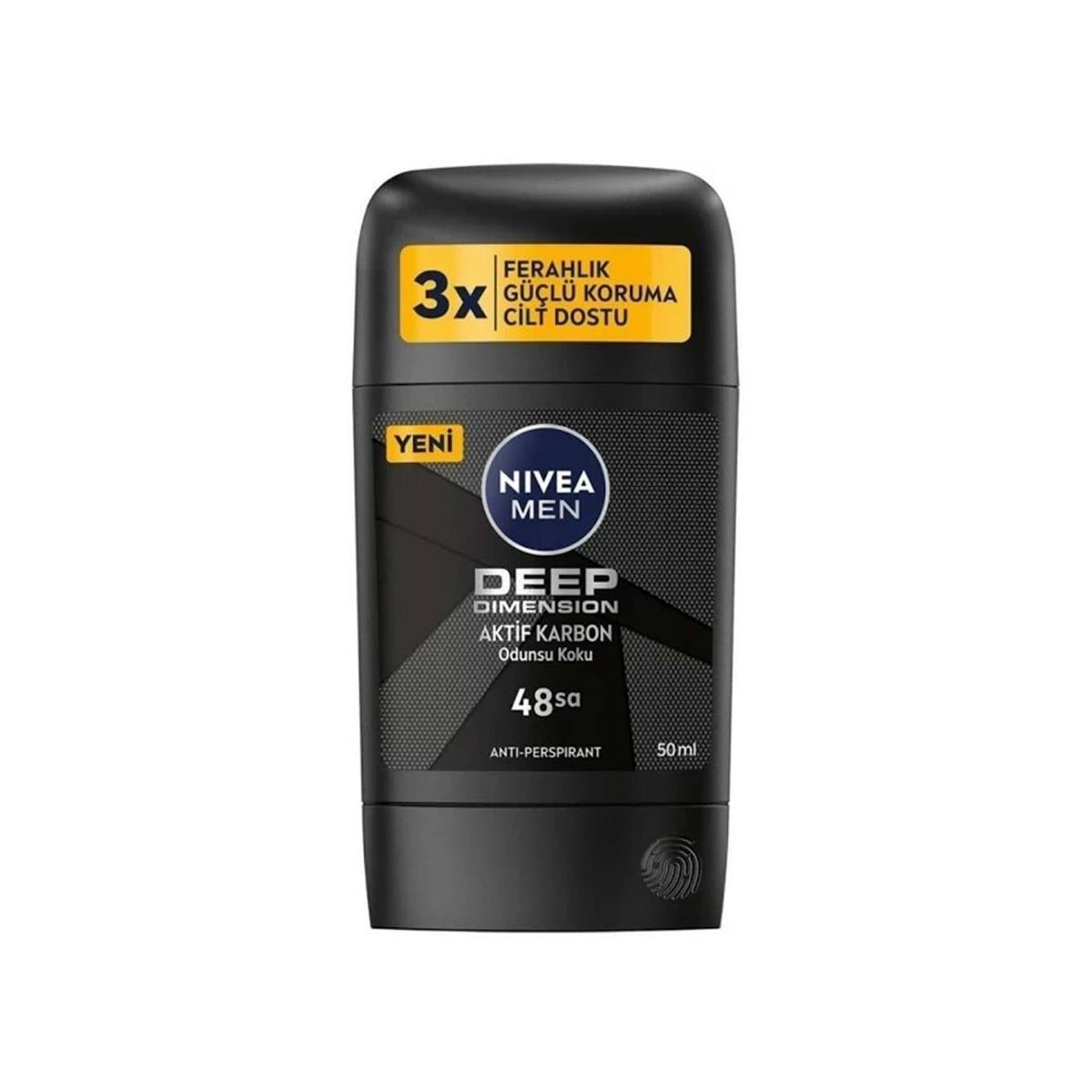 Nivea - Nivea Men Deep Stick Roll-On Deodorant - Güçlü Koruma ve Ferahlık 50 Ml