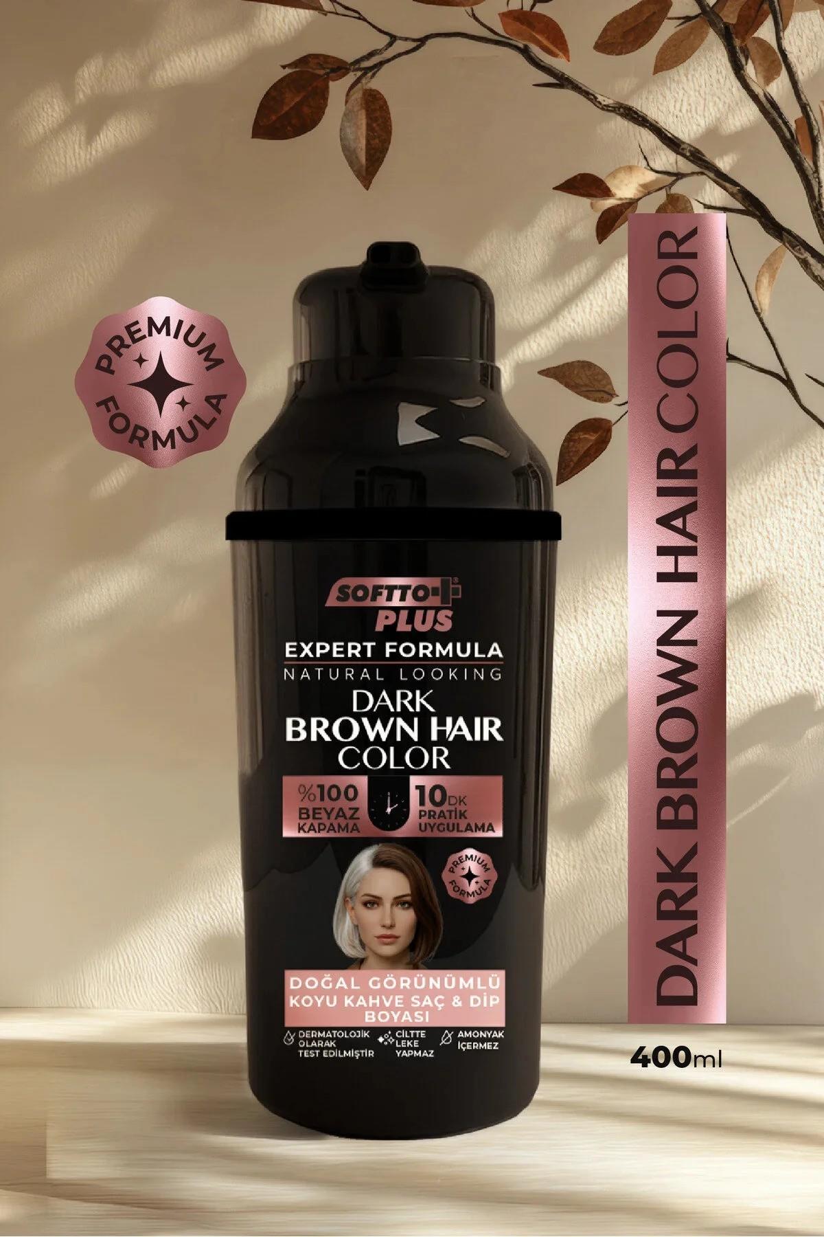Softto - Softto Plus Expert Woman Şampuan Dark Brown 400 ml