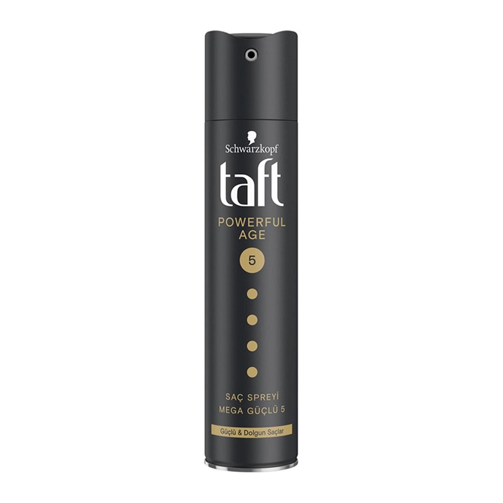 Taft - Taft Powerful Age Mega Güçlü 5 Güçlü & Dolgun Saçlar Saç Spreyi 250 Ml