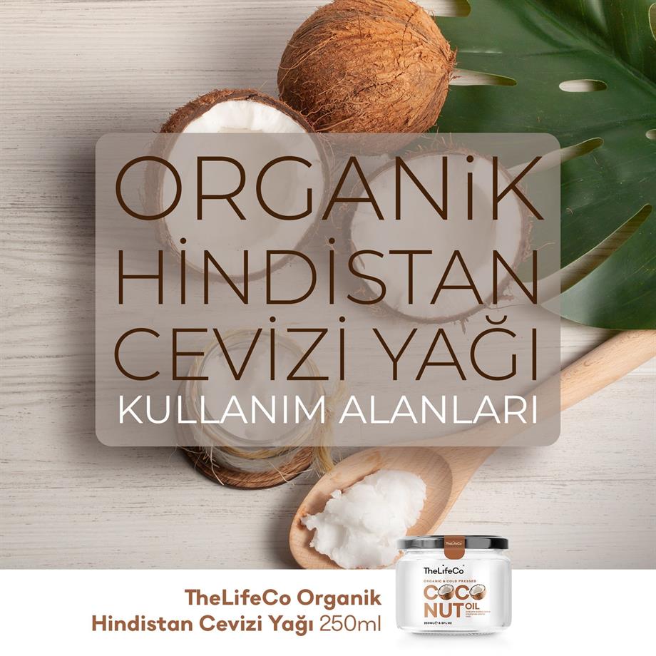 TheLifeCo - TheLifeCo Organik Hindistan Cevizi Yağı 250ml