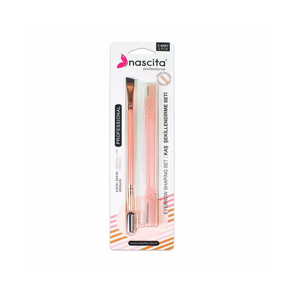 Trina - Trina 2'li Pembe Set – Ustura ve Kaş Şekillendirme Fırçası ile Pratik Güzellik Çözümü