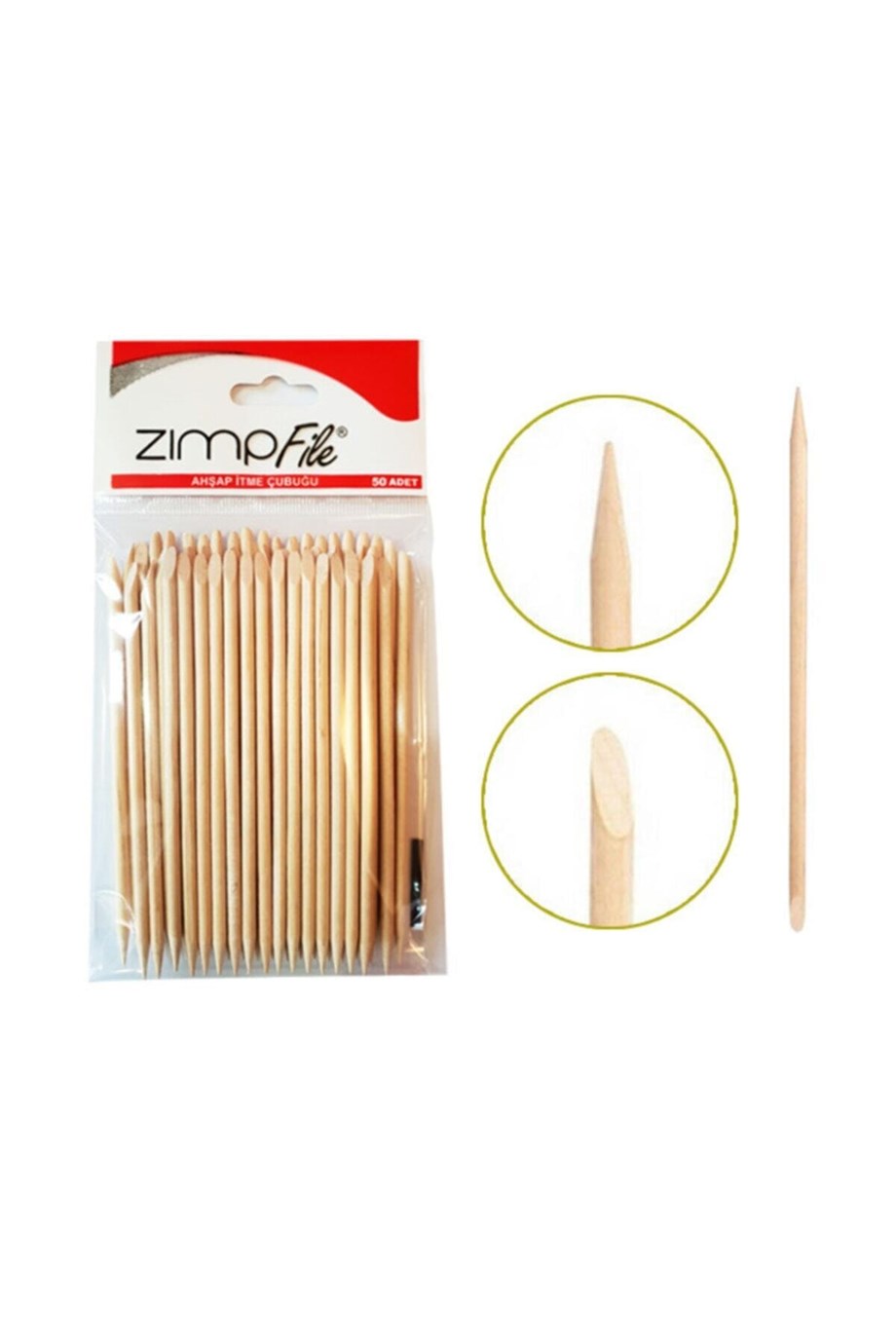 Zimpfile  - Zimpfile Ahşap Tırnak Eti Itici 50 Adet
