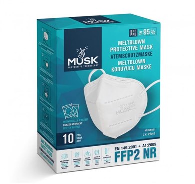 Musk FFP2/N95 Maske XS Beyaz 10 Adet