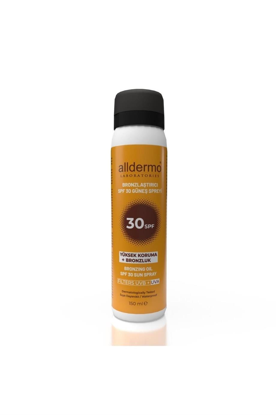 Alldermo - ALLDERMO BRONZLAŞTIRICI SPREY SPF30+ 150 ML