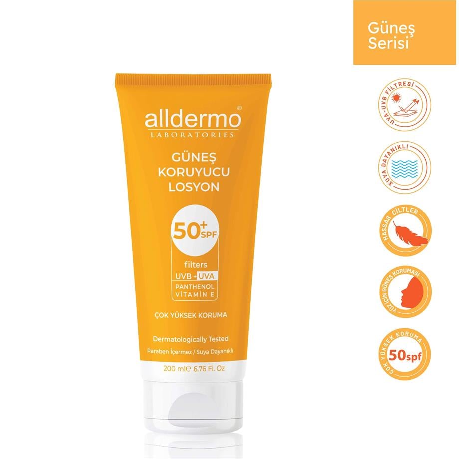 Alldermo - ALLDERMO GÜNEŞ LOSYONU SPF50+ 200 ML