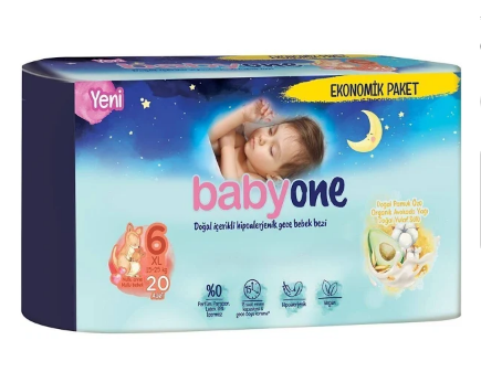 Babyone - Babyone Bebek Bezi Gece 6 XL 15-25 Kg 20'li