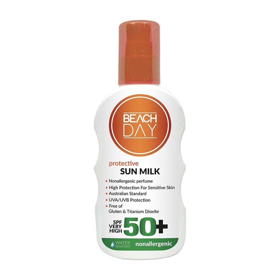 Beach Day Hassas Ciltler Için Yüksek Koruyucu Güneş Sütü Spf 50+ Sprey 150 Ml