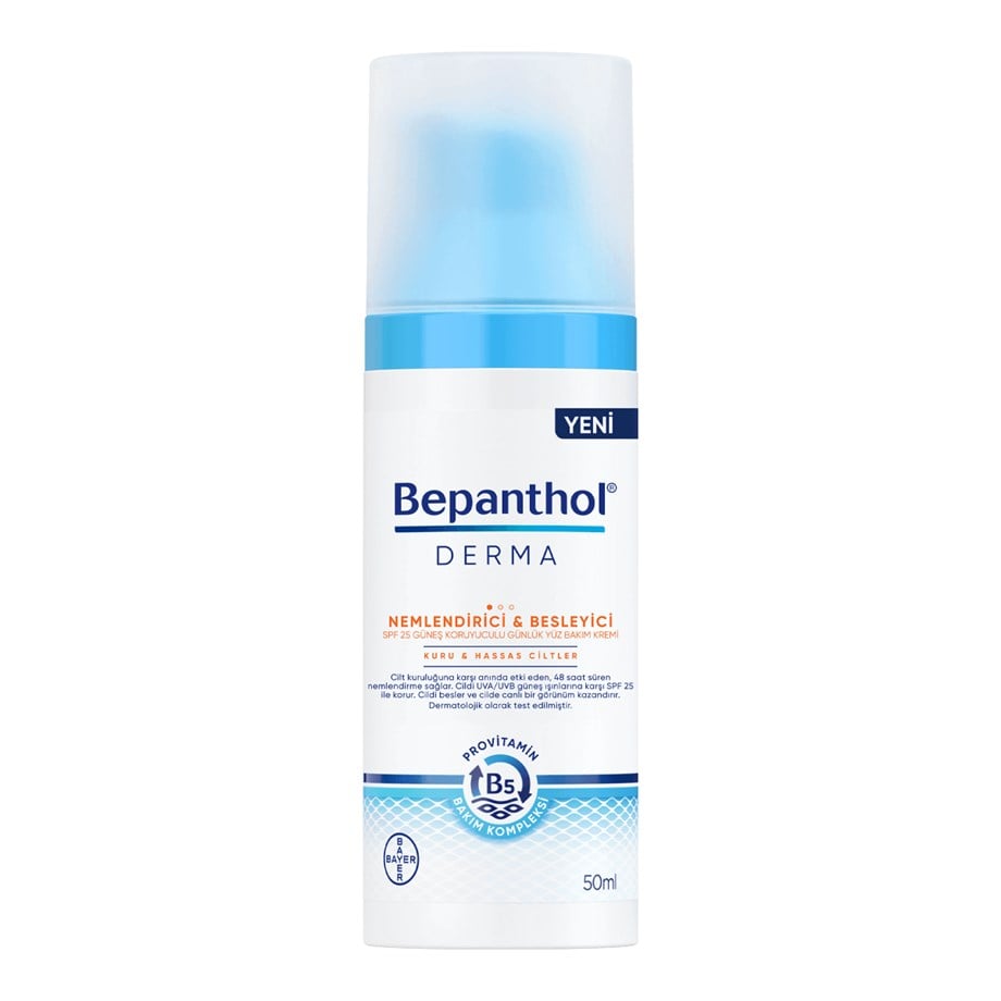 Bepanthol Derma Nemlendirici ve Besleyici SPF 25 Yüz Bakım Kremi 50 Ml