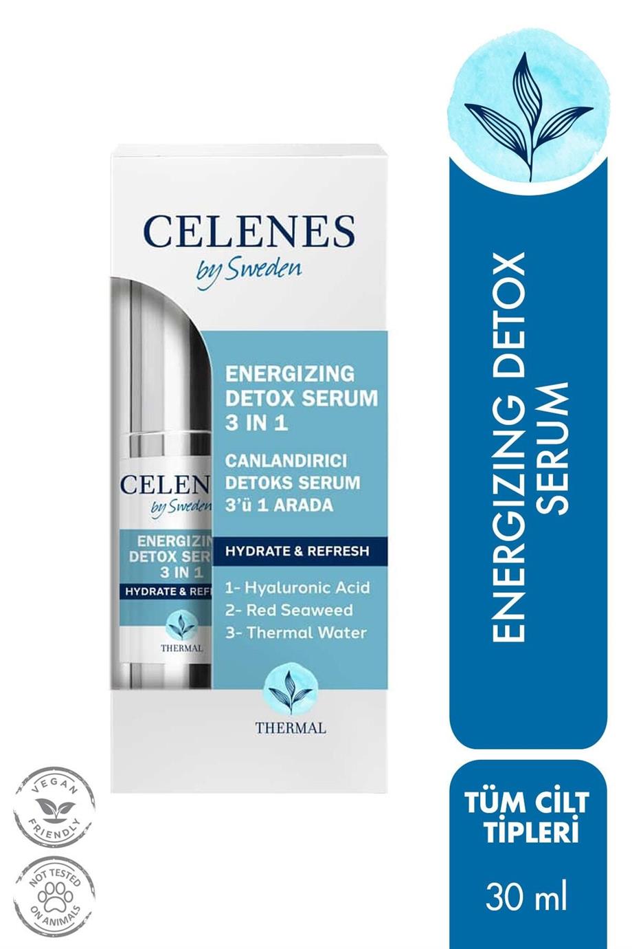 Celenes By Sweden - CELENES 3Ü1 ARADA CANLANDIRICI DETOX SERUM 30 ML