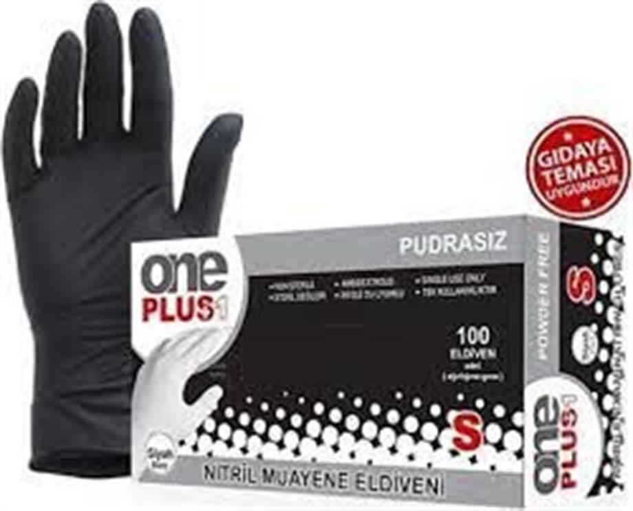 İpsan - ONE PLUS NİTRİL PUDRASIZ SİYAH S